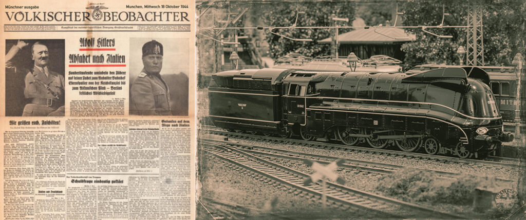 De Reichsregierungszug gaat van Königsberg naar Berchtesgaden