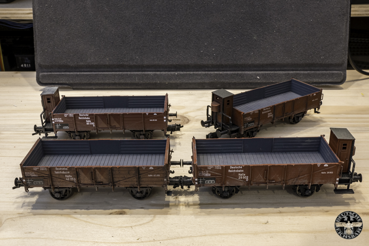 Fleischmann 5208 & 5209K - Open wagen "Halle"